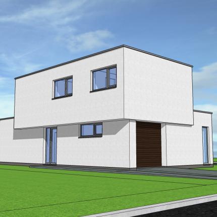 Moderne, strakke en enorm praktische nieuwbouwwoning gelegen in een nieuwe, kleine verkaveling in Asper. Deze open bebouwing word volledig uitgevoerd in crepi in combinatie met zwart aluminium schrijnwerk.  Deze nieuwe verkaveling is landelijk gelegen in Landdijk Asper (Gavere).