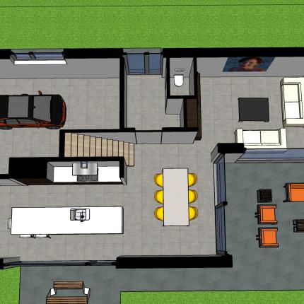 Moderne, strakke en enorm praktische nieuwbouwwoning gelegen in een nieuwe, kleine verkaveling in Asper. Deze open bebouwing word volledig uitgevoerd in crepi in combinatie met zwart aluminium schrijnwerk.  Deze nieuwe verkaveling is landelijk gelegen in Landdijk Asper (Gavere).