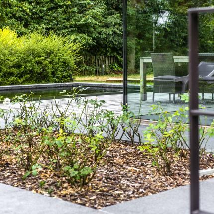 Tuin eigenzinnige, strakke villa