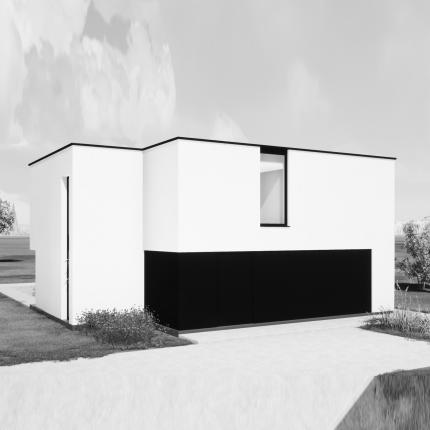 Voorbeeldplan villa in crepi gecombineerd met zwart hout en ruimtelijke beleving