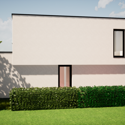 Moderne, compacte villa in witte crepi