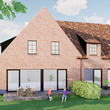 Mutlibat Ontwerp tweewoonst in landellijke stijl