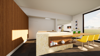 MULTIBAT Interieur Hedendaagse half-open woning met garage